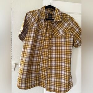 Men’s Prana plaid pearl snap shirt